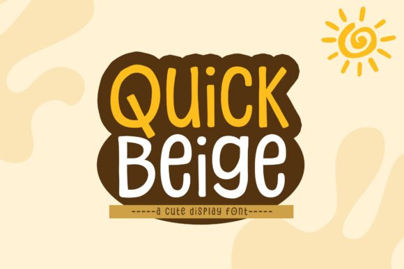 Quick Beige: A Modern Display Font for Impactful Design